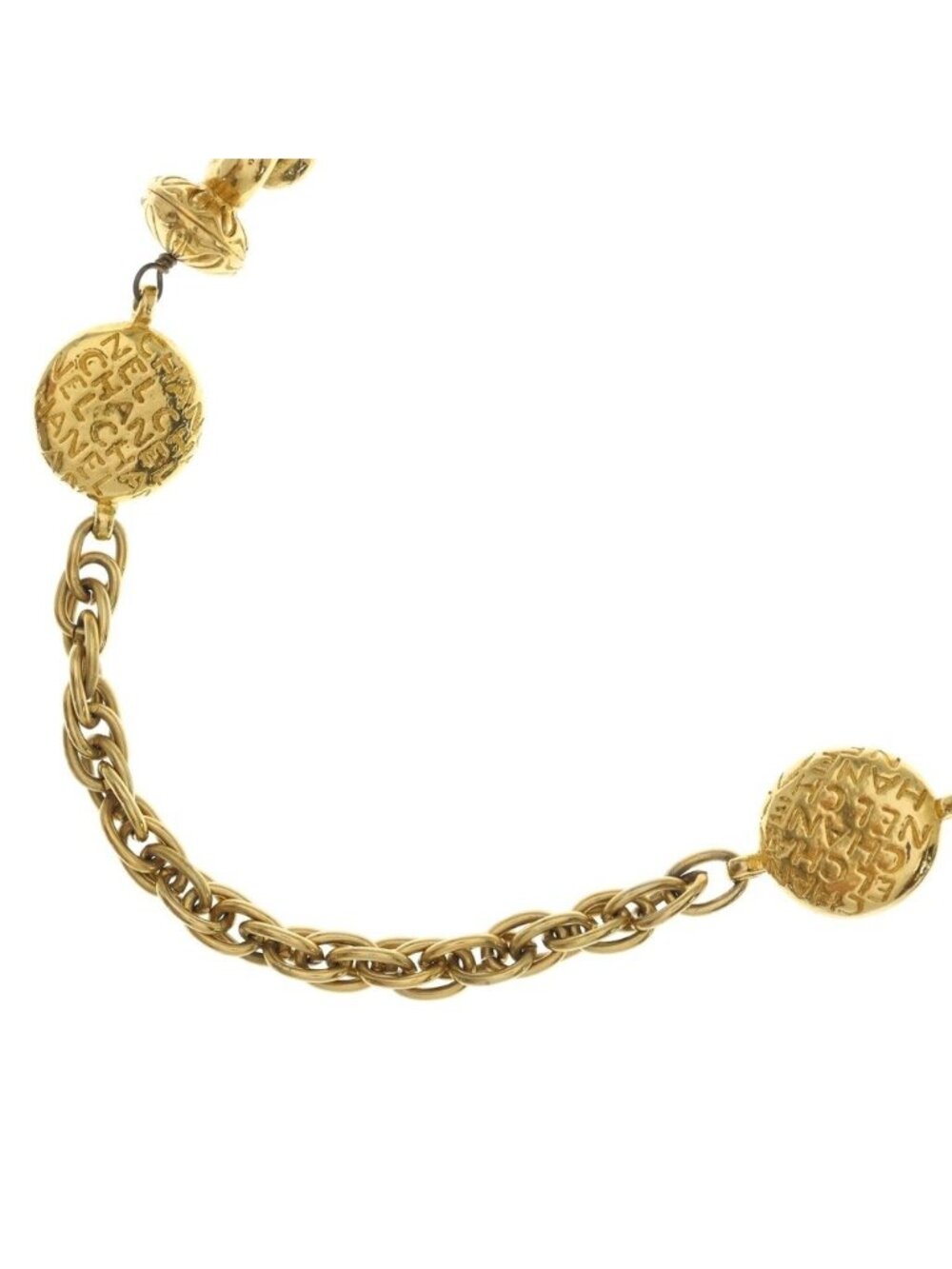 Chanel Mademoiselle Long Chain Necklace Gold